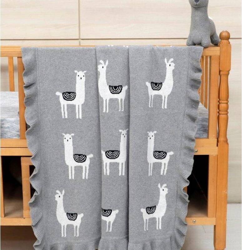 Lama Toy Βρεφική Κουβέρτα Grey
