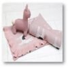 Lama Toy Βρεφική Κουβέρτα Pink με σχέδιο λάμα διπλωμένη με παιχνιδάκι