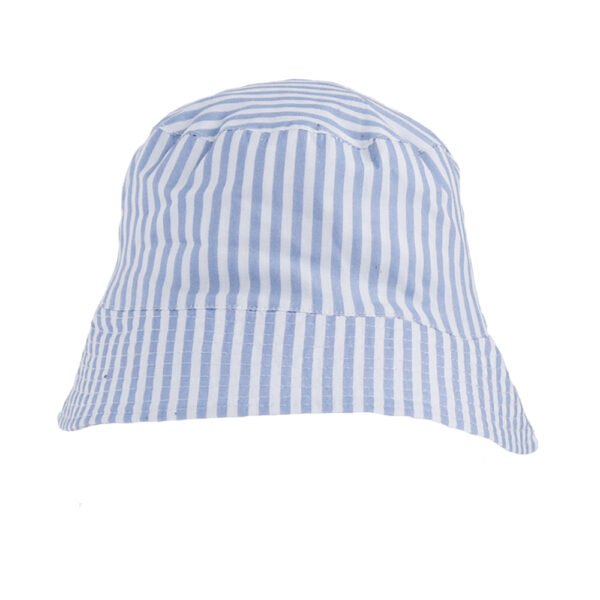 Light Blue Βαμβακερό Καπέλο Με Προστασία UPF50+ σε ριγέ σχέδιο