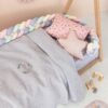 Candy Πικέ Βρεφική Κουβέρτα Lilac στρωμένη σε κρεβάτι