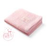 Bamboo Πλεκτή Κουβέρτα Ροζ διπλωμένη