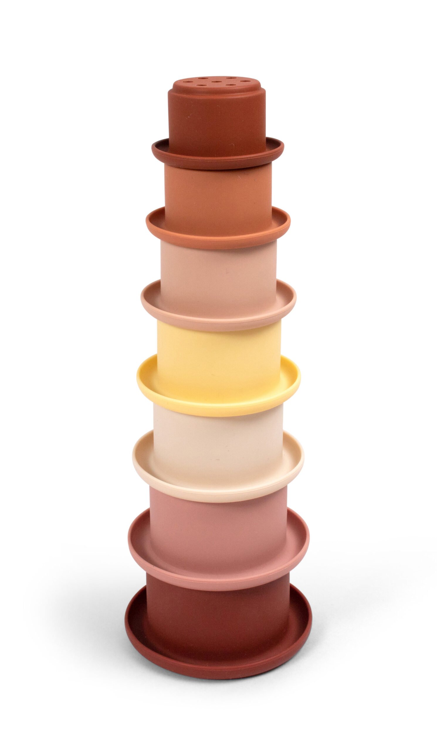 Silicone Stacking Caps Rose