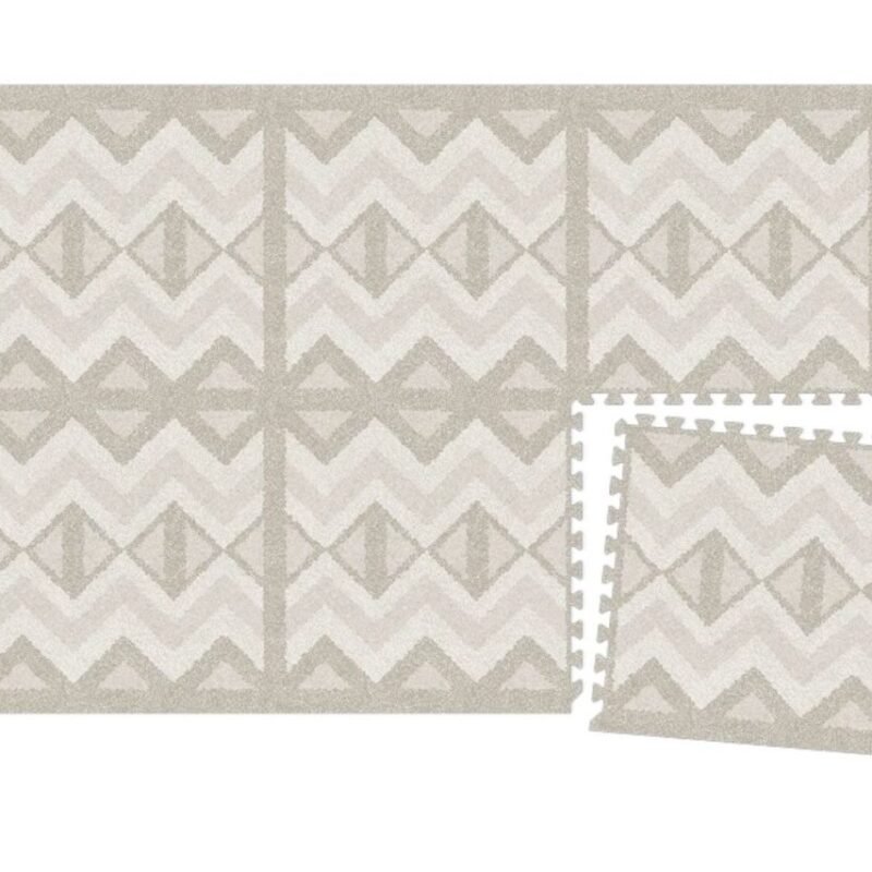 Puzzle Play Mat Kilim Feather Gray