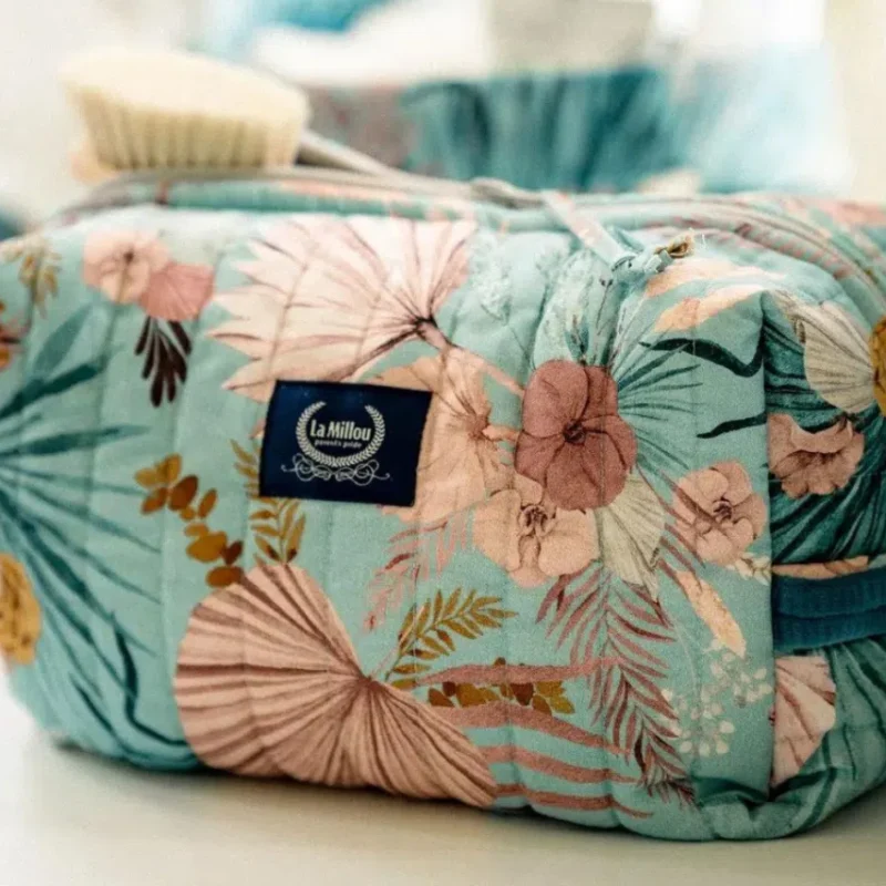 Boho Palms Mollet Cosmetic Bag Deep Ocean